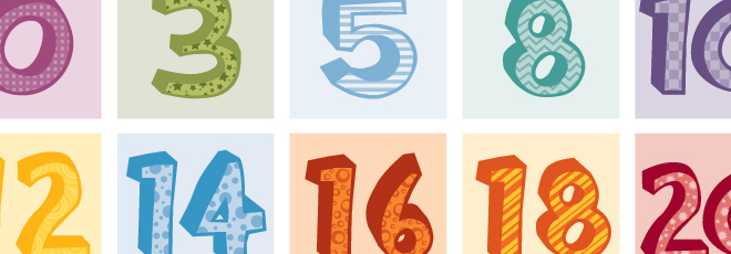 Numbers 0 - 20