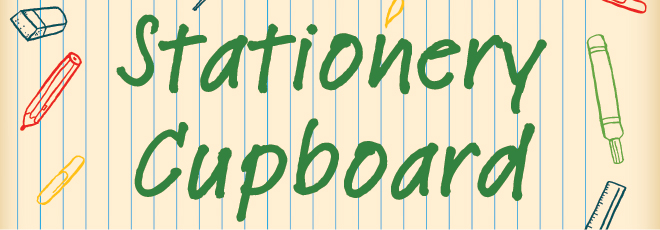 Stationery cupboard sign