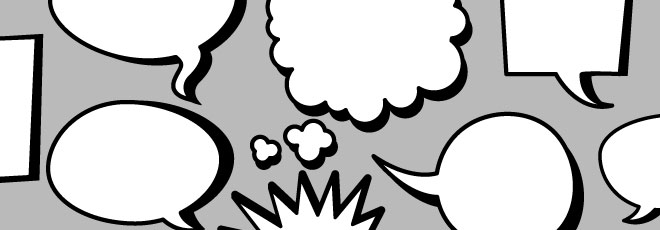 Speech Bubbles BW