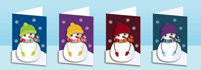 3D snowman card