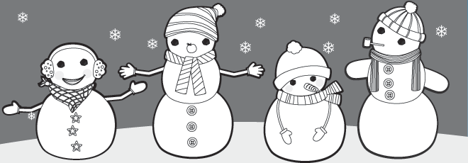 Build a Snowman BW