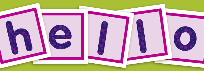 Spotty letters