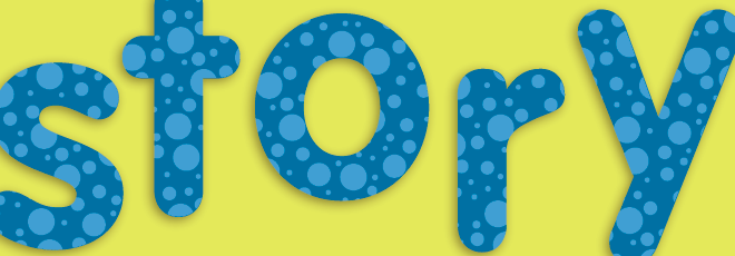 Big spotty letters