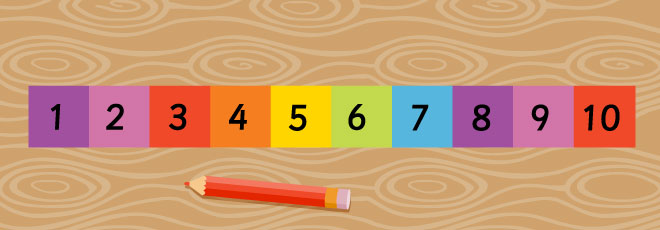 Rainbow Numberline 0-10