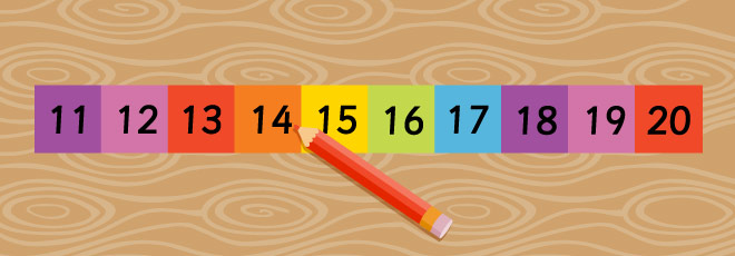 Rainbow Numberline 11-20