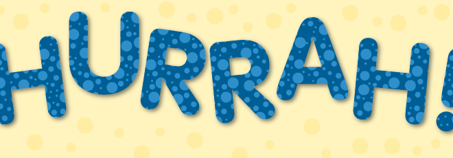 Blue Spotty Capital Letters