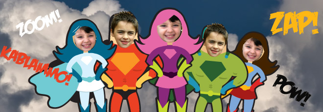 Photo-face superhero