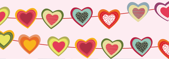 3D valentines hearts