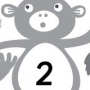 Monkey Numberline BW 0-10