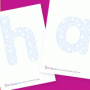 Pale blue lowercase letters